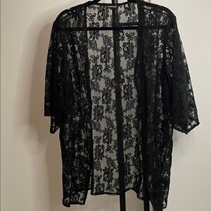 Express Black Lace Kimono Cardigan Sz Small